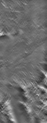 This image shows part of a low mountain belt that rings the Argyre impact basin in Mars' southern hemisphere.