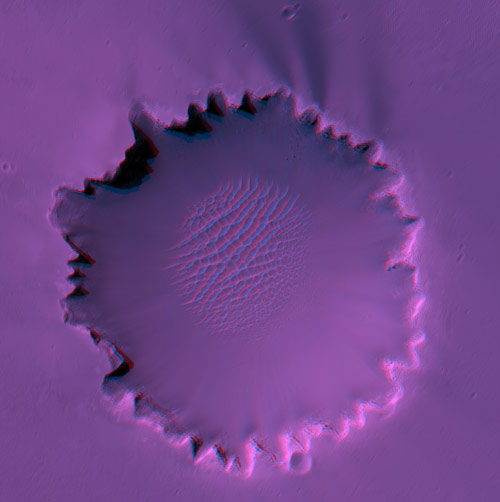 This image is a high resolution image of  'Victoria Crater' taken by MRO.