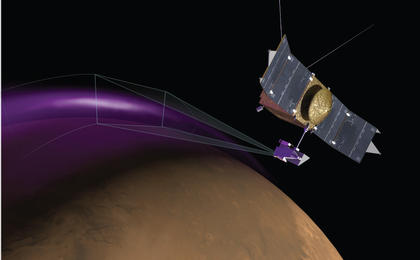 View image for Artist's Concept of MAVEN Observing Aurora on Mars