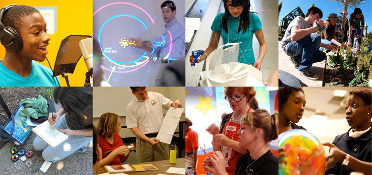 Collage of images of students and Imagine Mars Project leaders.