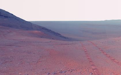 View image for Panorama Above 'Perseverance Valley' (Enhanced Color)