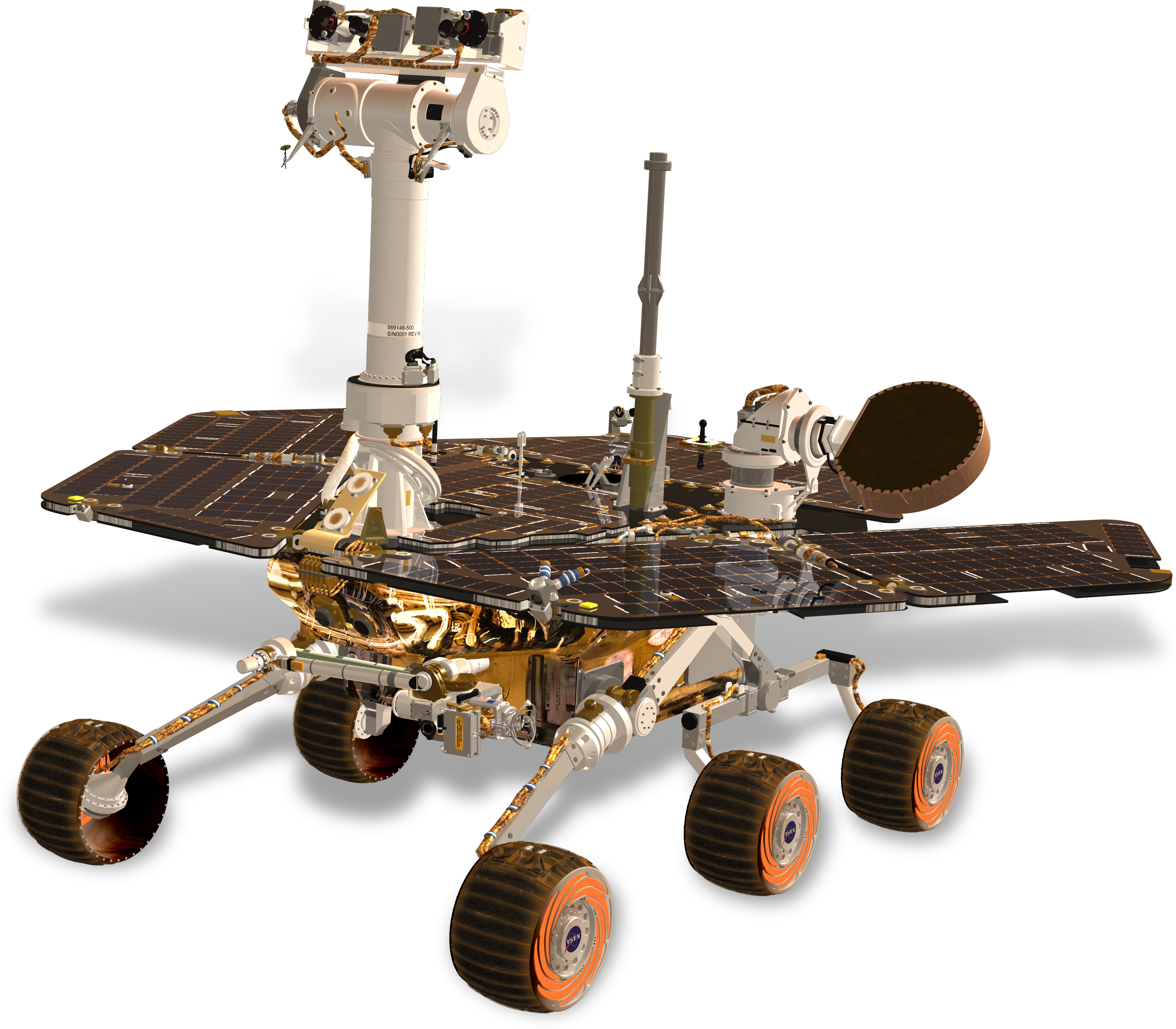 Artist's concept image of NASA's Mars Exploration Rovers, Spirit and Opportunity