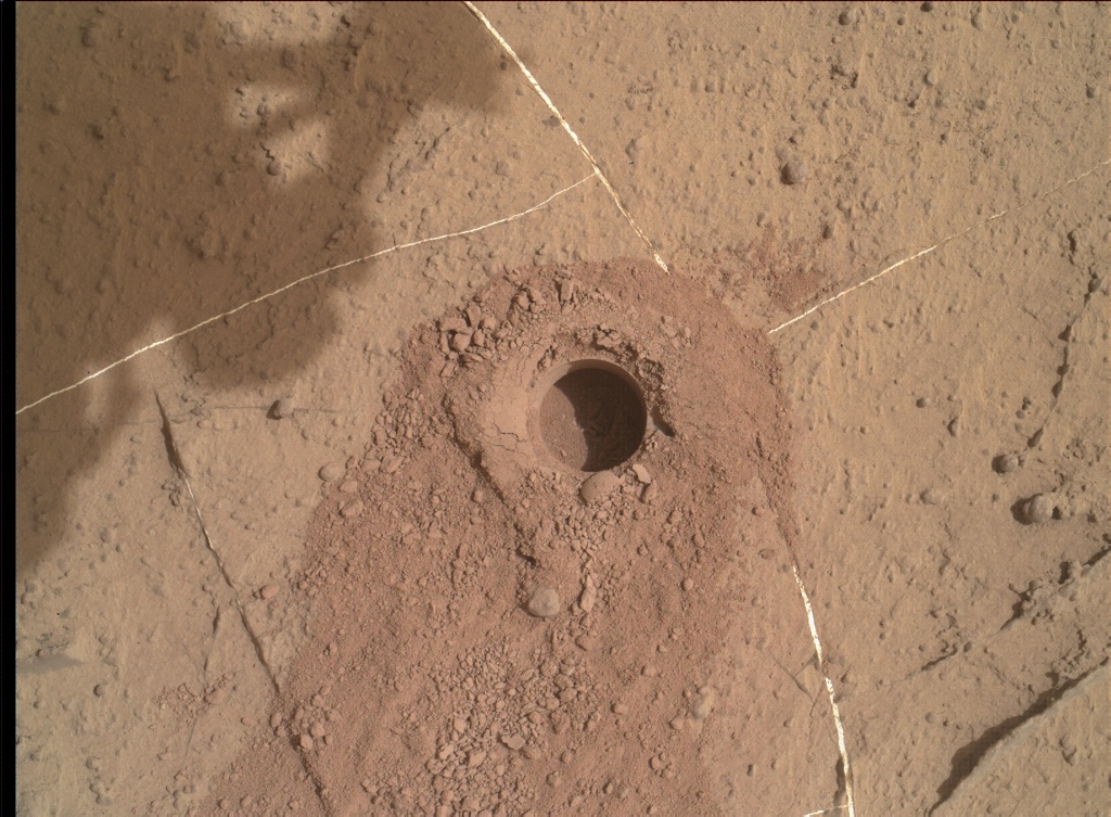 MAHLI image of the drill hole at Sebina