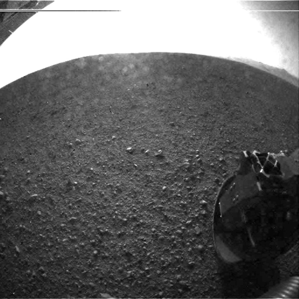 One of the first images taken by NASA's Curiosity rover