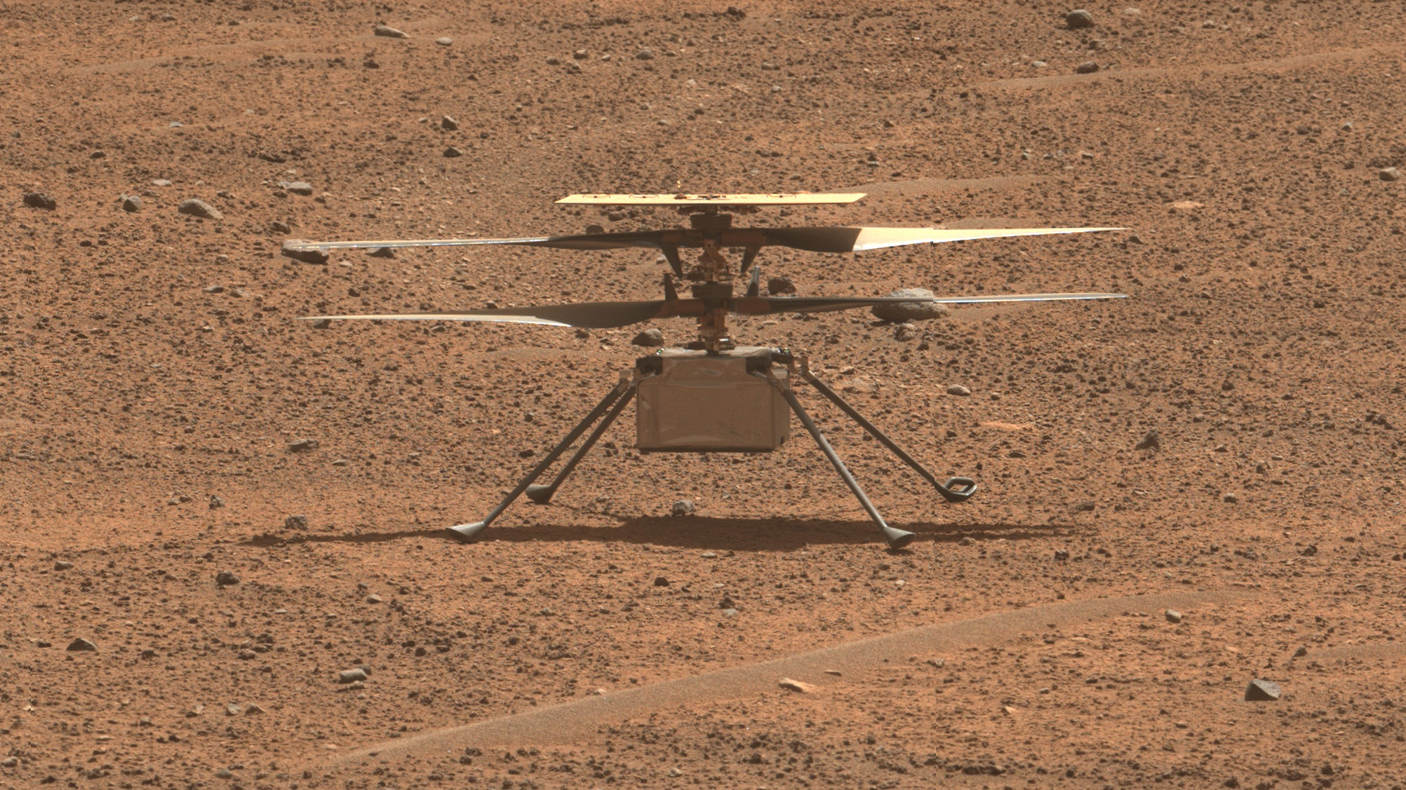 slide 1 - Image of the Mars Ingenuity helicopter