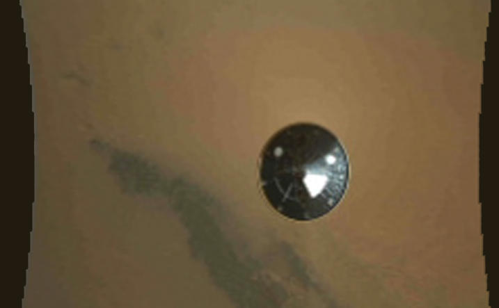 Curiosity's Heat Shield in ViewRelated Videos›  Curiosity's Descent›  Explore Mars With Curiosity›  Curiosity Has Landed