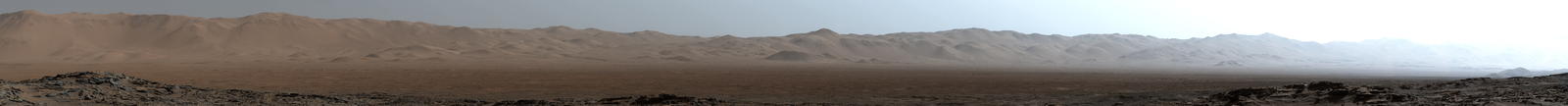 Northern Portion of Gale Crater Rim Viewed from 'Naukluft Plateau'