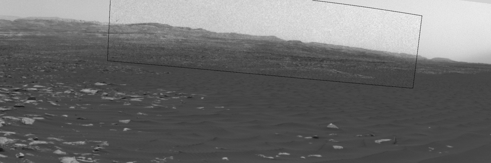Swirling Dust in Gale Crater, Mars, Sol 1613