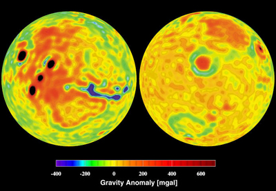Mars Gravity Anomoly Map