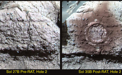 View image for Brushing A Mars Rock