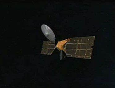 Artist's concept of Mars Reconnaissance Orbiter en route to Mars.