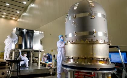 View image for NASA's MAVEN Spacecraft and Propellant Tank