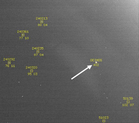 Optical Navigation Demonstration Near Mars