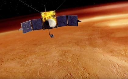 View image for Artist's Concept Of MAVEN Orbiting Mars