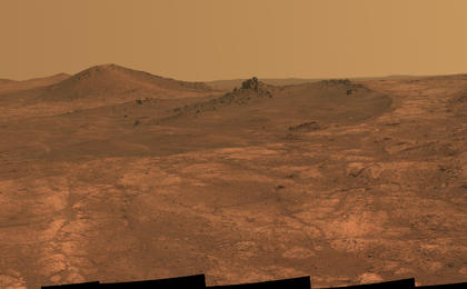 View image for Rock Spire in 'Spirit of St. Louis Crater' on Mars