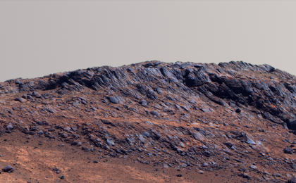 View image for 'Hinners Point' Above Floor of 'Marathon Valley' on Mars (Enhanced Color)