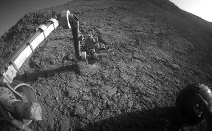 View image for Mars Rover Opportunity at Rock Abrasion Target 'Potts'