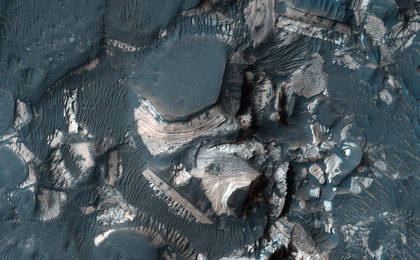 View image for Flood-Emplaced Blocks in Holden Crater