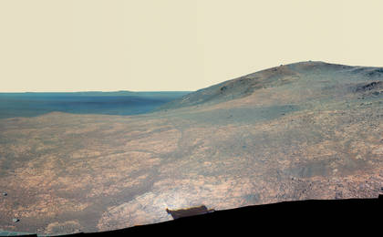 View image for Mars Rover Opportunity's Panorama of 'Marathon Valley' (Enhanced Color)
