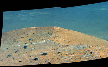 View image for 'Spirit Mound' at Edge of Endeavour Crater, Mars (Enhanced Color)