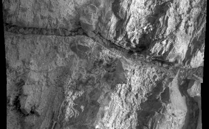View image for Opportunity Inspects 'Gasconade' on 'Spirit Mound' of Mars (Figure A)