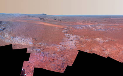 View image for Mars Rover Opportunity's Panorama of 'Rocheport' (Enhanced Color)