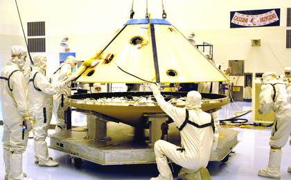 View image for Mars Exploration Rover: Opening aeroshell
