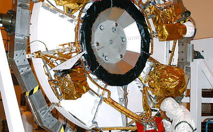 View image for Mars Exploration Rover: Bottom of aeroshell