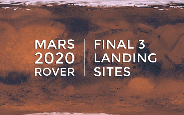Three Potential Landing Sites for Mars 2020