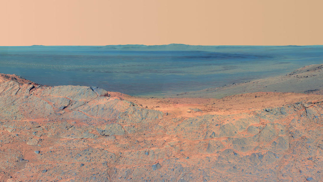 'Pillinger Point' Overlooking Endeavour Crater on Mars