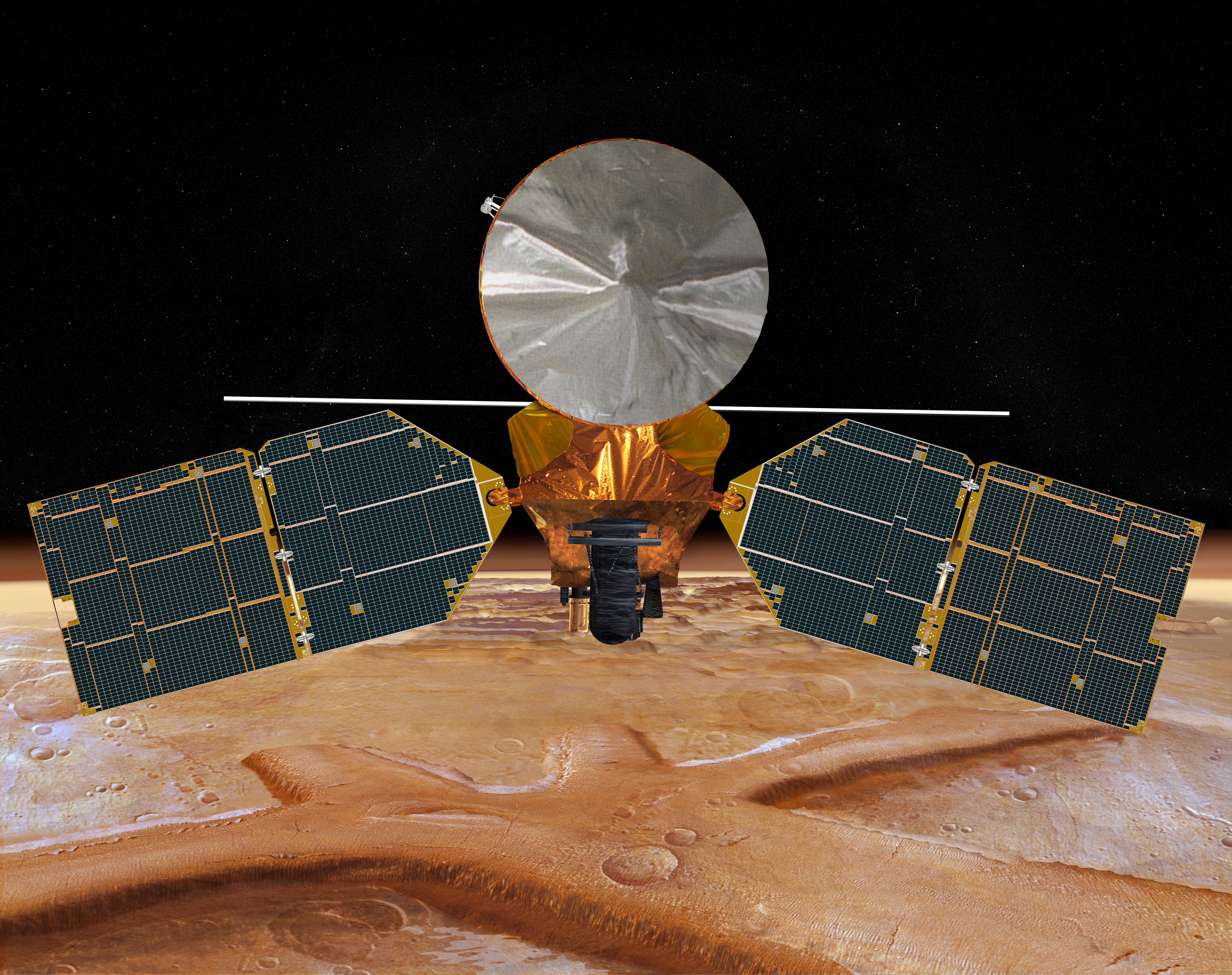 Artist's rendition of the MRO spacecraft at Mars