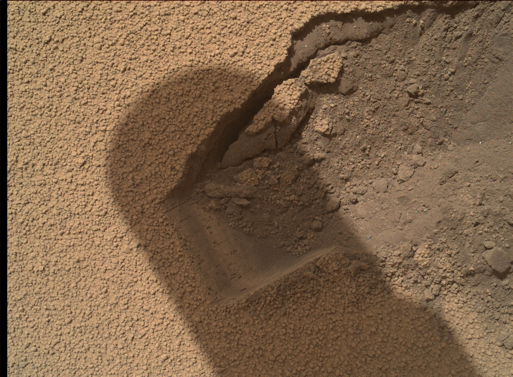 Nasa's Mars rover Curiosity acquired this image using its Mars Hand Lens Imager (MAHLI) on Sol 66