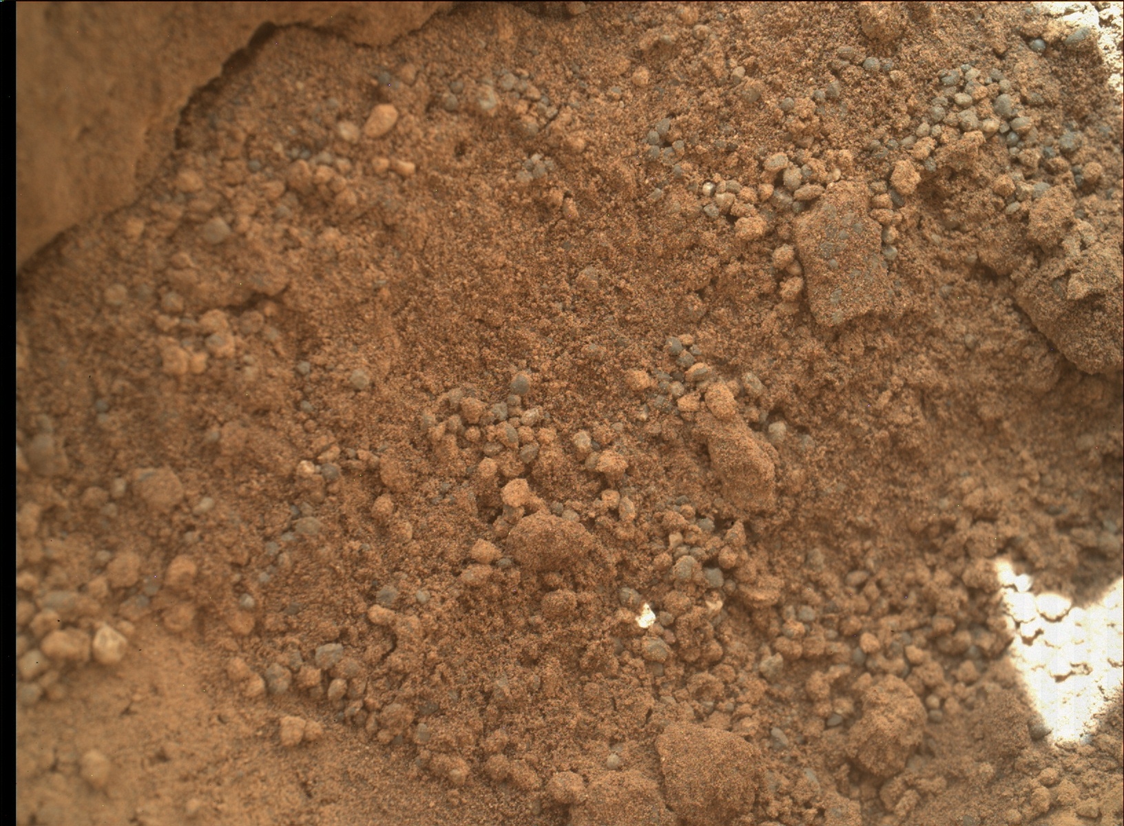 Nasa's Mars rover Curiosity acquired this image using its Mars Hand Lens Imager (MAHLI) on Sol 69