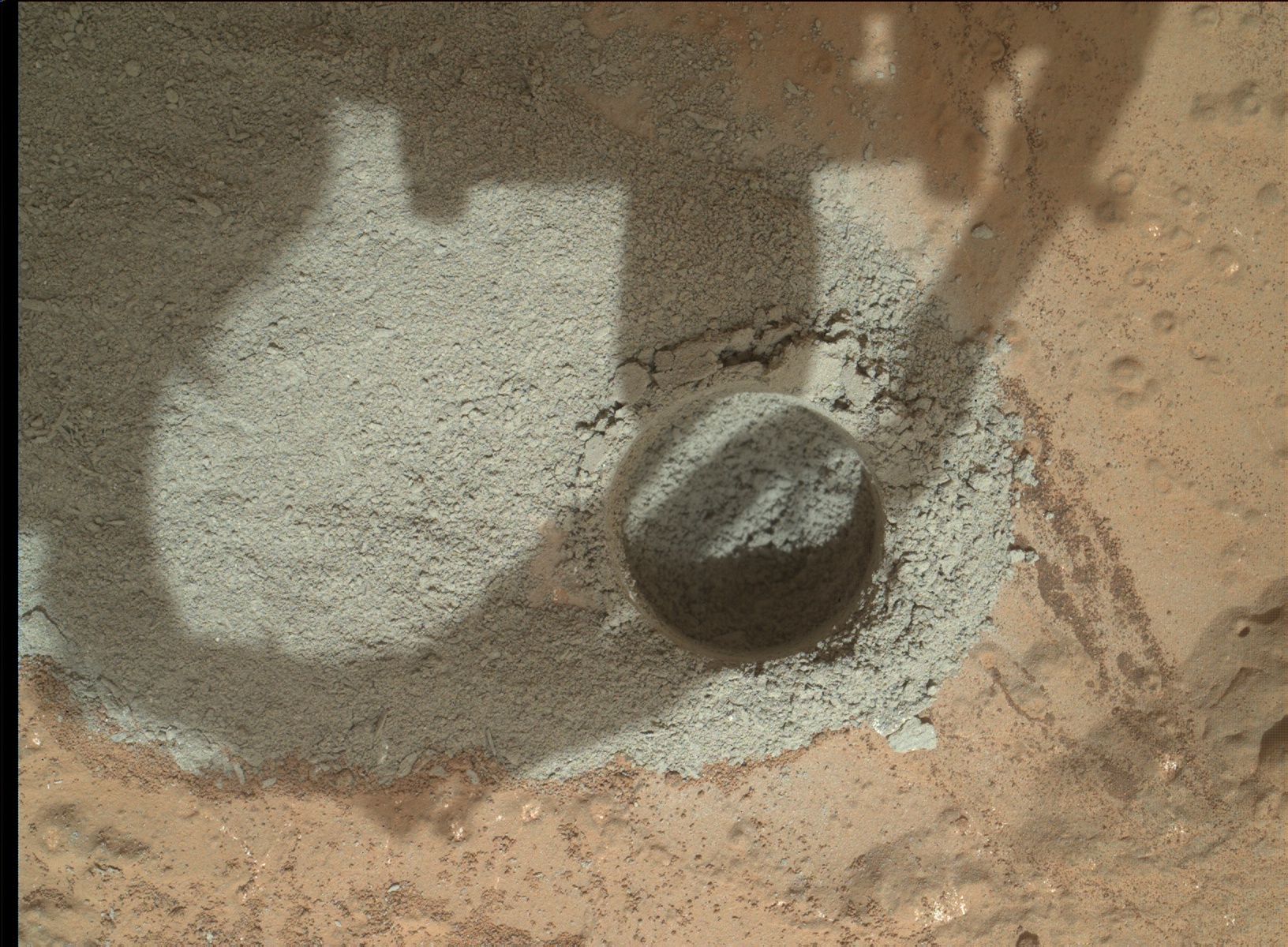 Nasa's Mars rover Curiosity acquired this image using its Mars Hand Lens Imager (MAHLI) on Sol 180