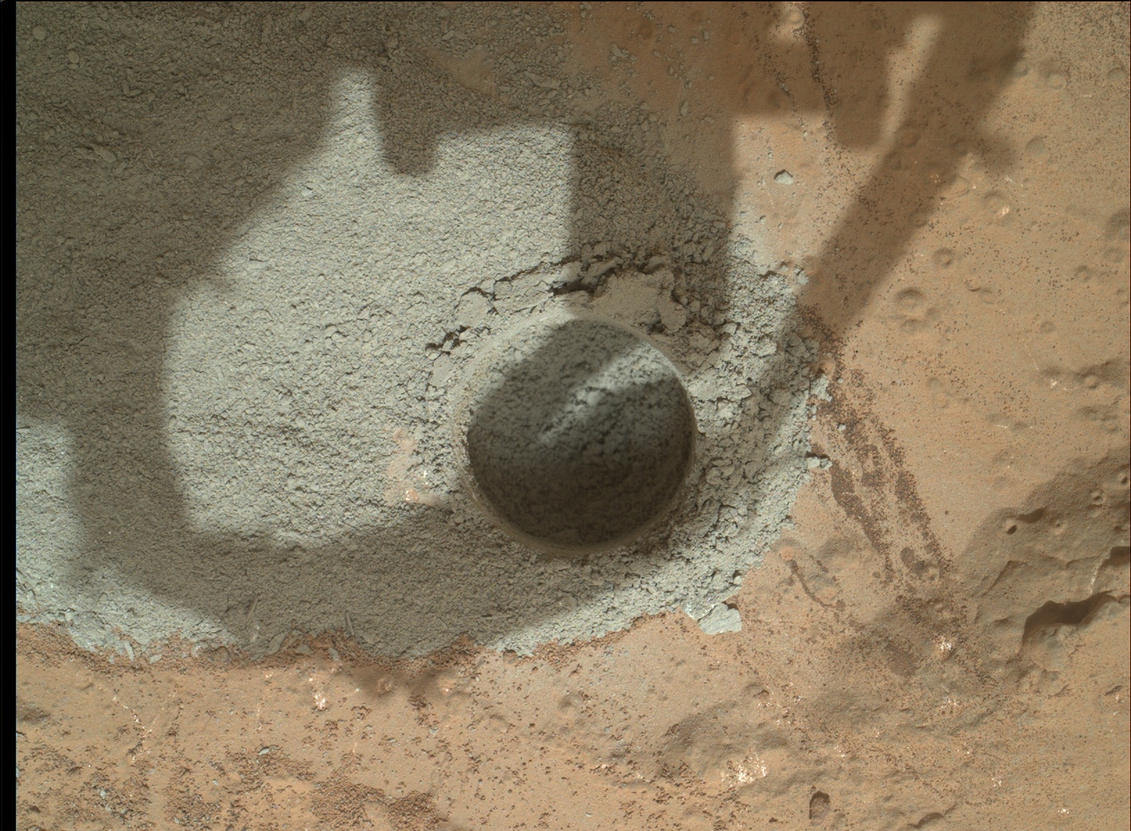 Nasa's Mars rover Curiosity acquired this image using its Mars Hand Lens Imager (MAHLI) on Sol 180