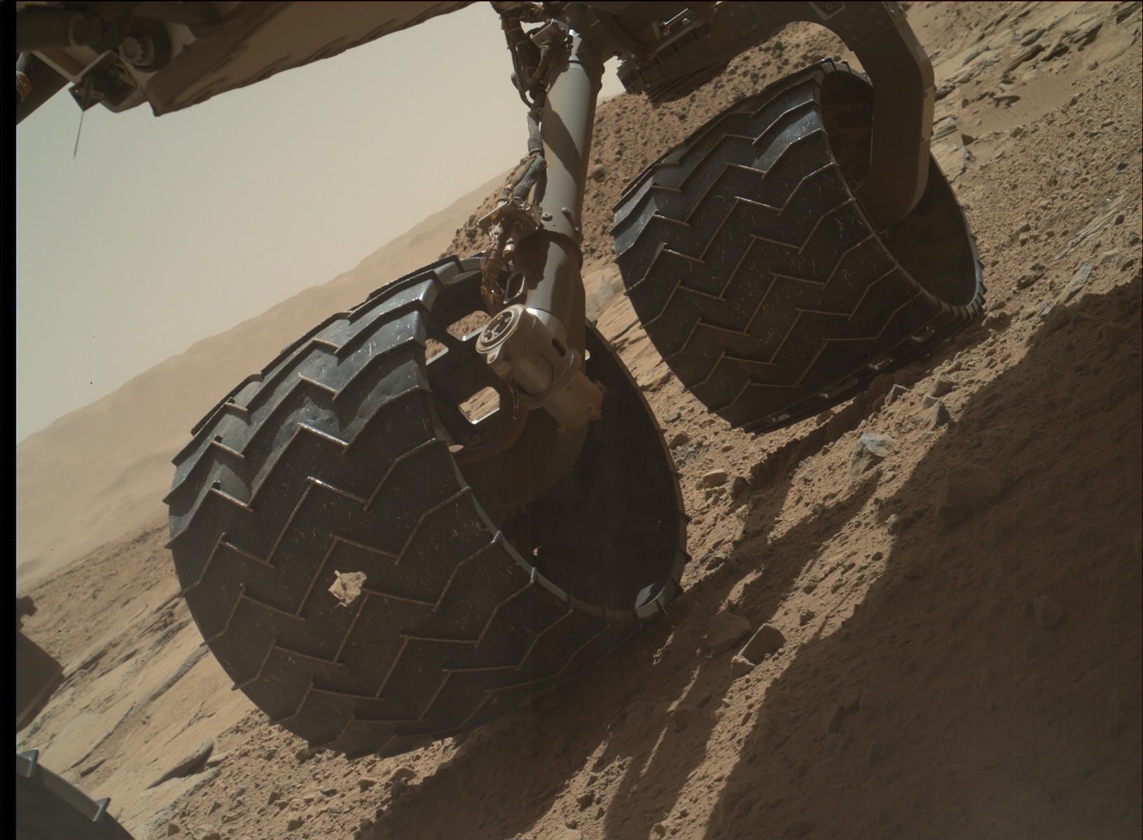 Nasa's Mars rover Curiosity acquired this image using its Mars Hand Lens Imager (MAHLI) on Sol 595