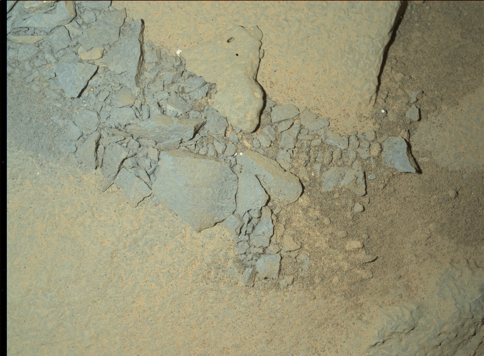 Nasa's Mars rover Curiosity acquired this image using its Mars Hand Lens Imager (MAHLI) on Sol 869