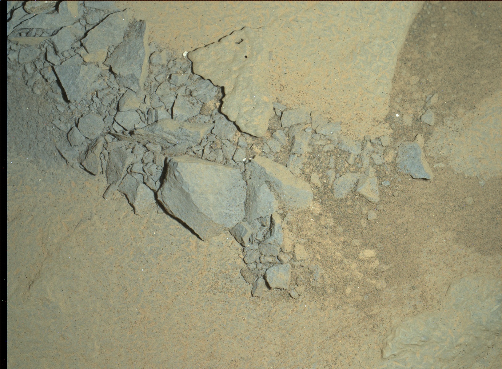 Nasa's Mars rover Curiosity acquired this image using its Mars Hand Lens Imager (MAHLI) on Sol 869