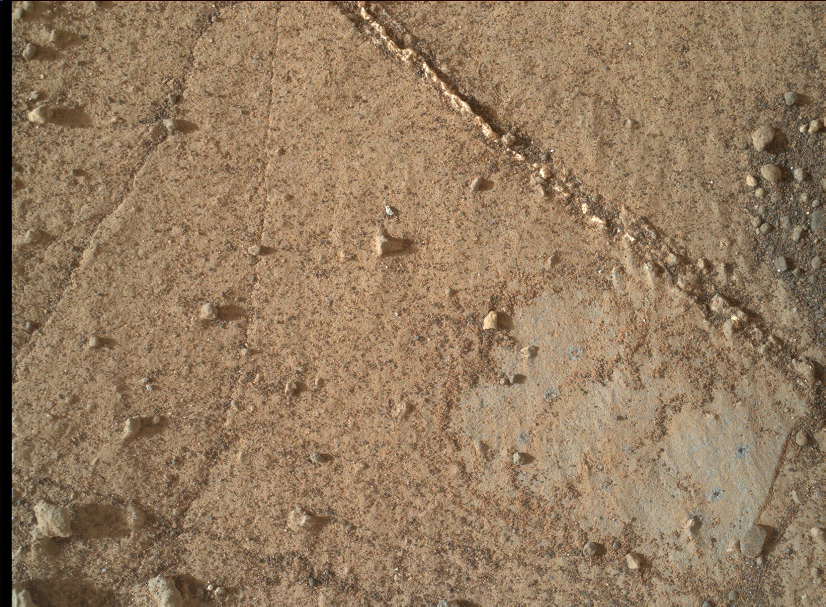 Nasa's Mars rover Curiosity acquired this image using its Mars Hand Lens Imager (MAHLI) on Sol 989