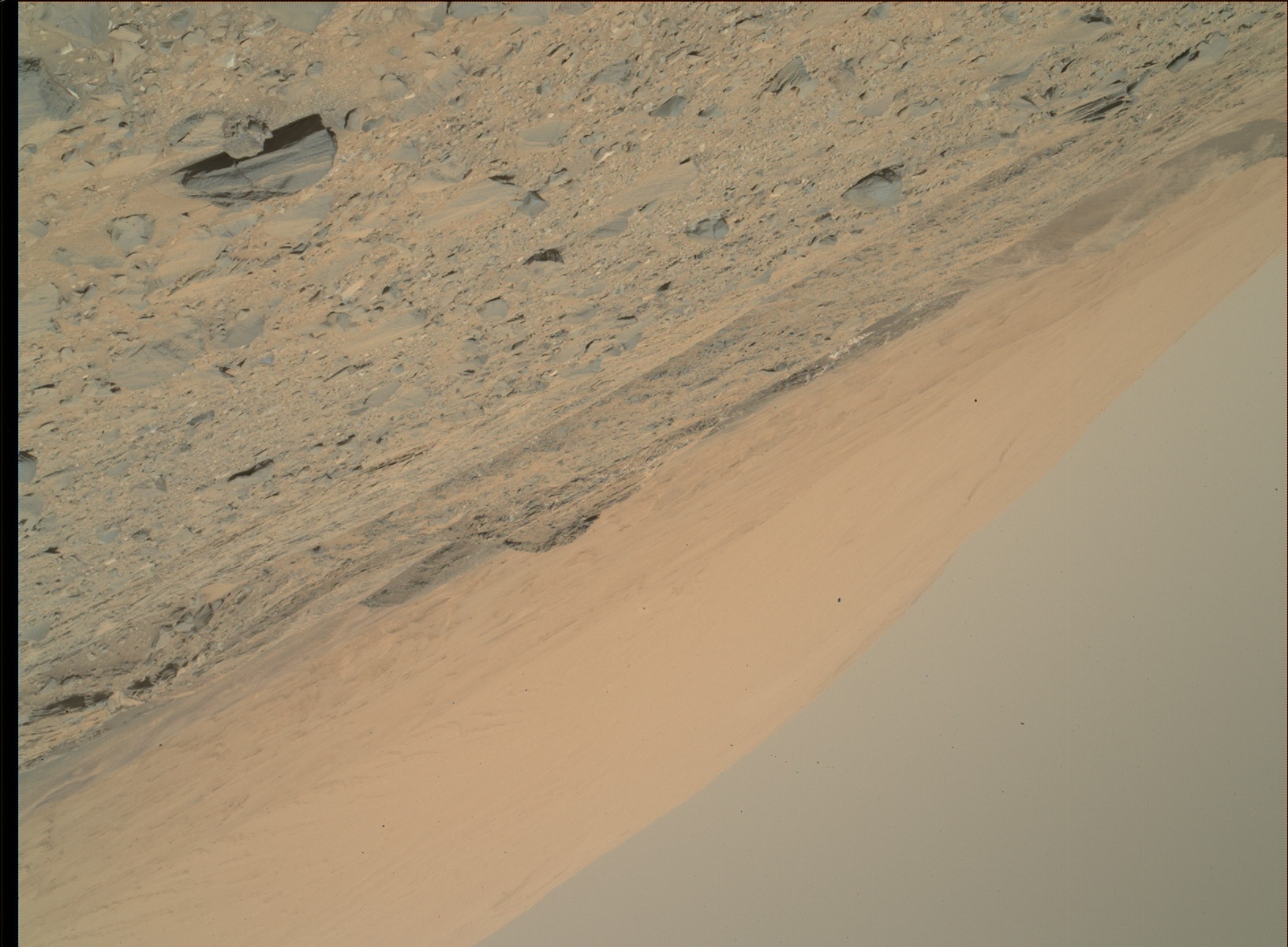 Nasa's Mars rover Curiosity acquired this image using its Mars Hand Lens Imager (MAHLI) on Sol 1100