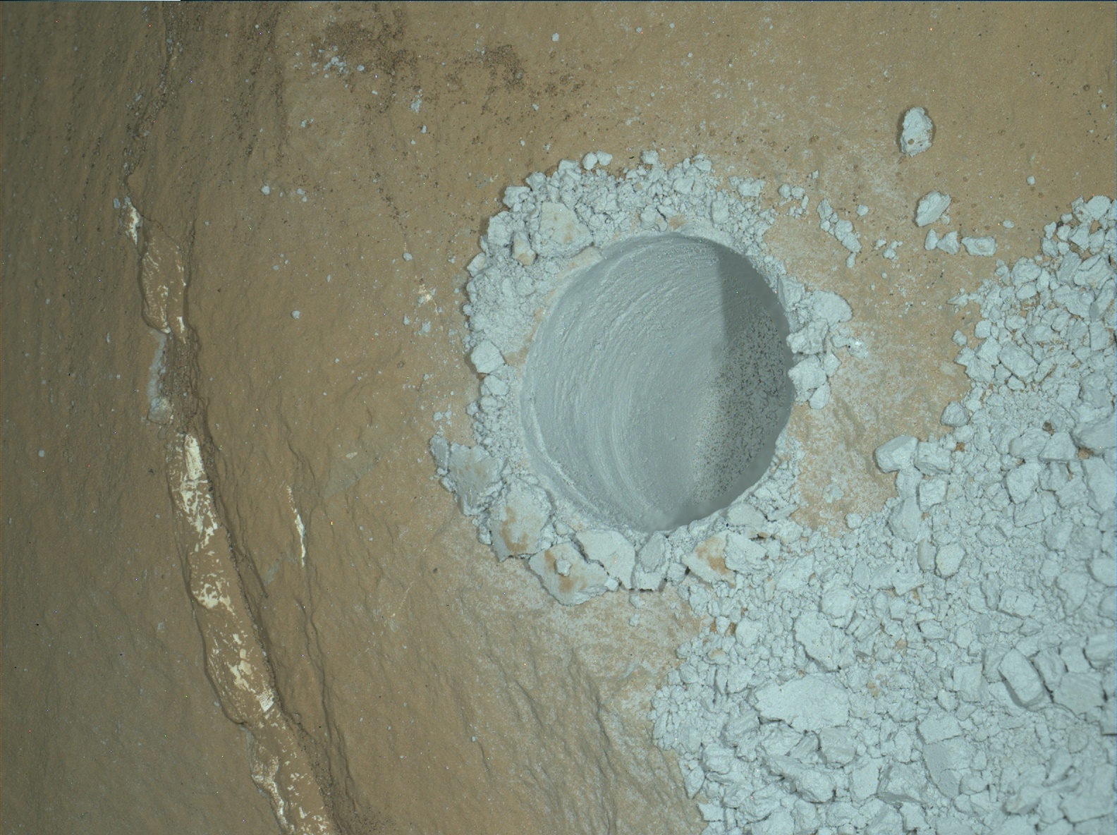 Nasa's Mars rover Curiosity acquired this image using its Mars Hand Lens Imager (MAHLI) on Sol 1129