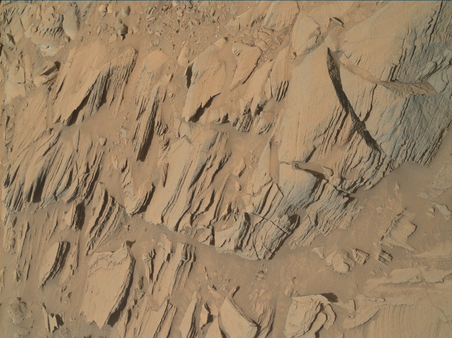 Nasa's Mars rover Curiosity acquired this image using its Mars Hand Lens Imager (MAHLI) on Sol 1338