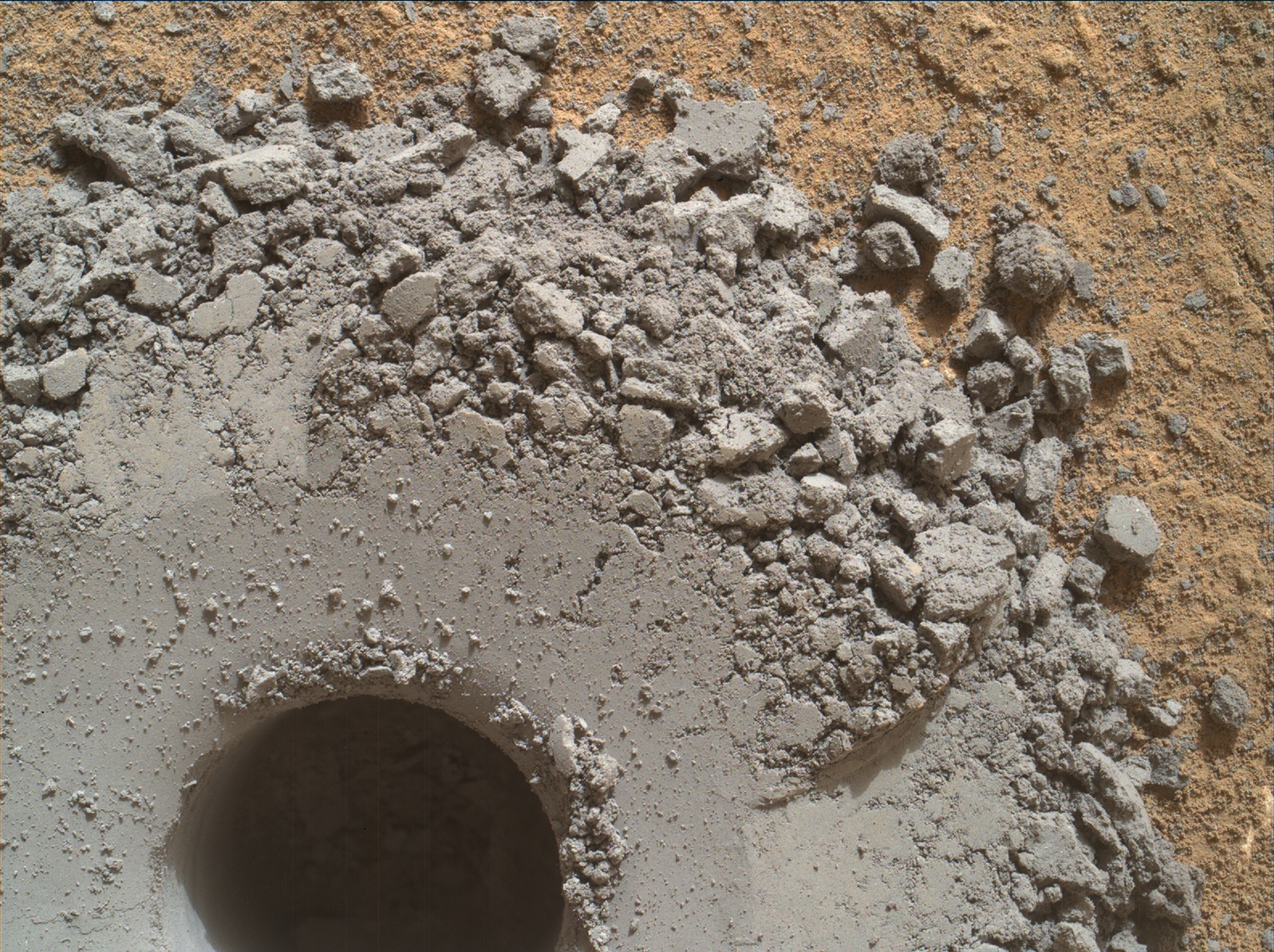 Nasa's Mars rover Curiosity acquired this image using its Mars Hand Lens Imager (MAHLI) on Sol 1366