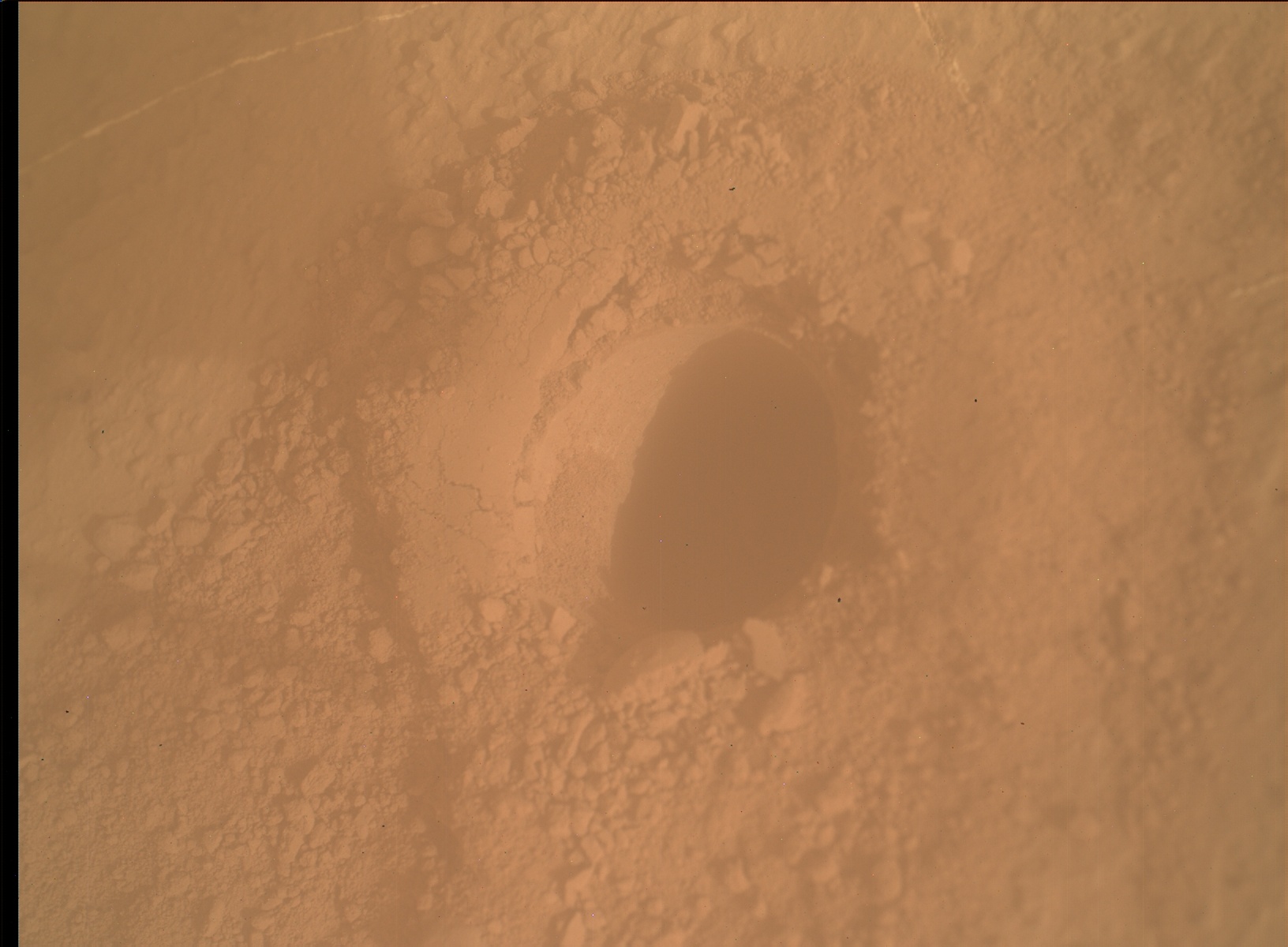 Nasa's Mars rover Curiosity acquired this image using its Mars Hand Lens Imager (MAHLI) on Sol 1496