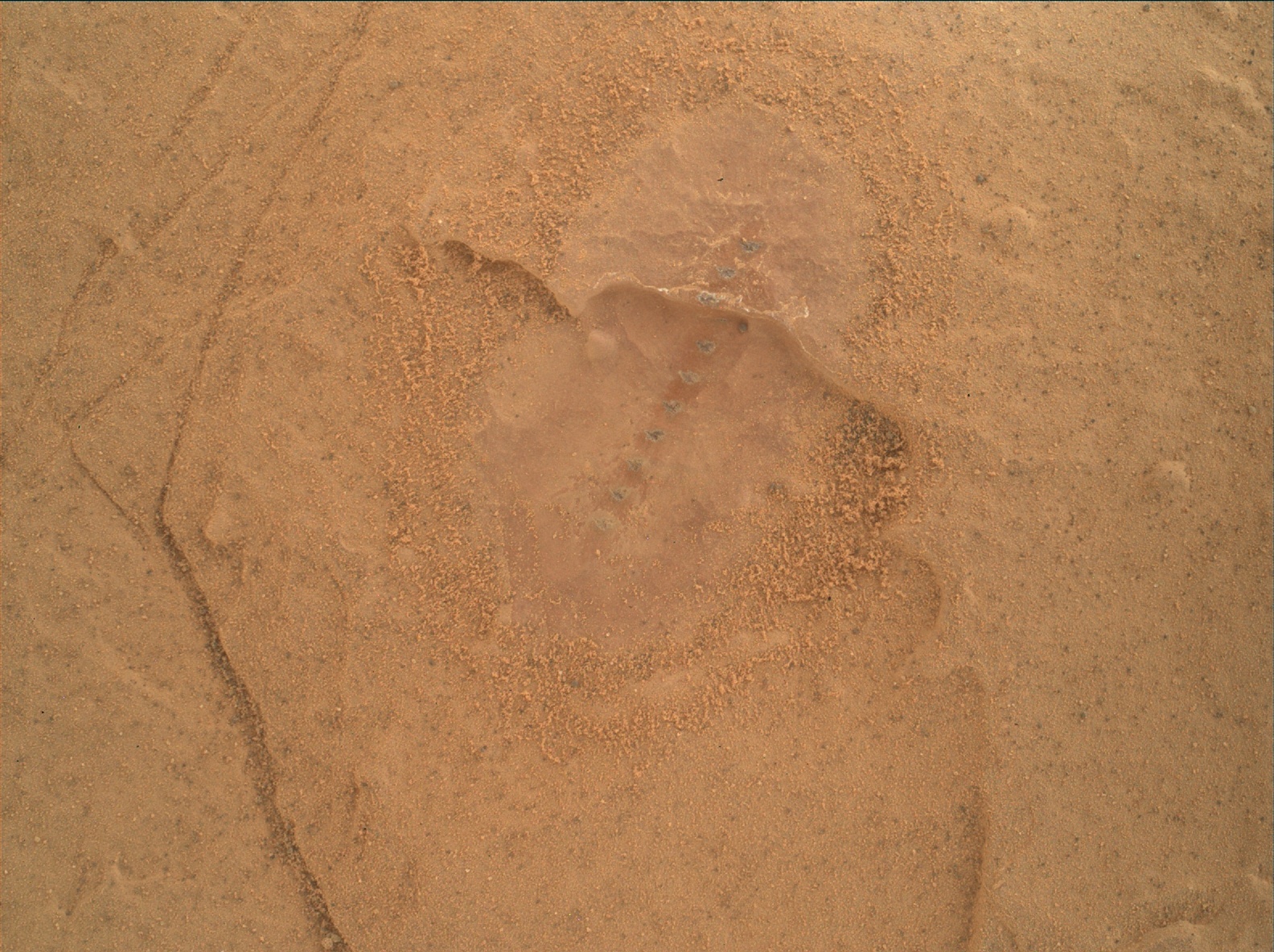 Nasa's Mars rover Curiosity acquired this image using its Mars Hand Lens Imager (MAHLI) on Sol 1834