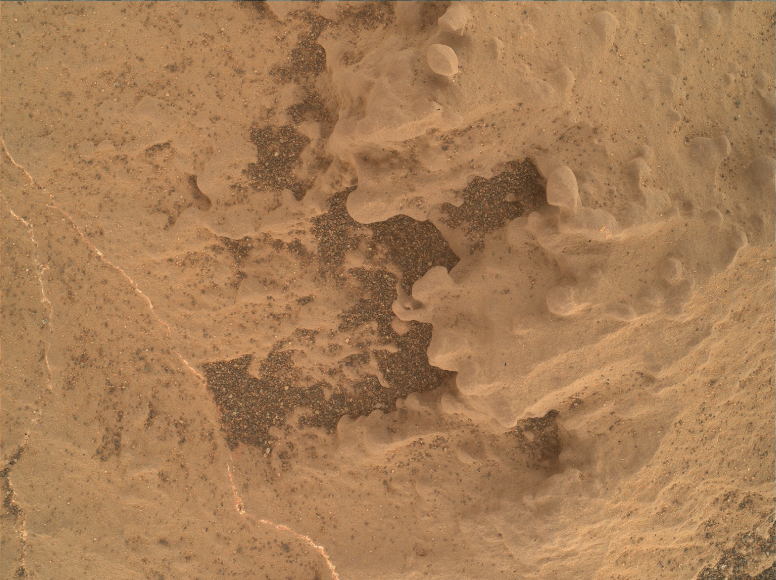 Nasa's Mars rover Curiosity acquired this image using its Mars Hand Lens Imager (MAHLI) on Sol 2014