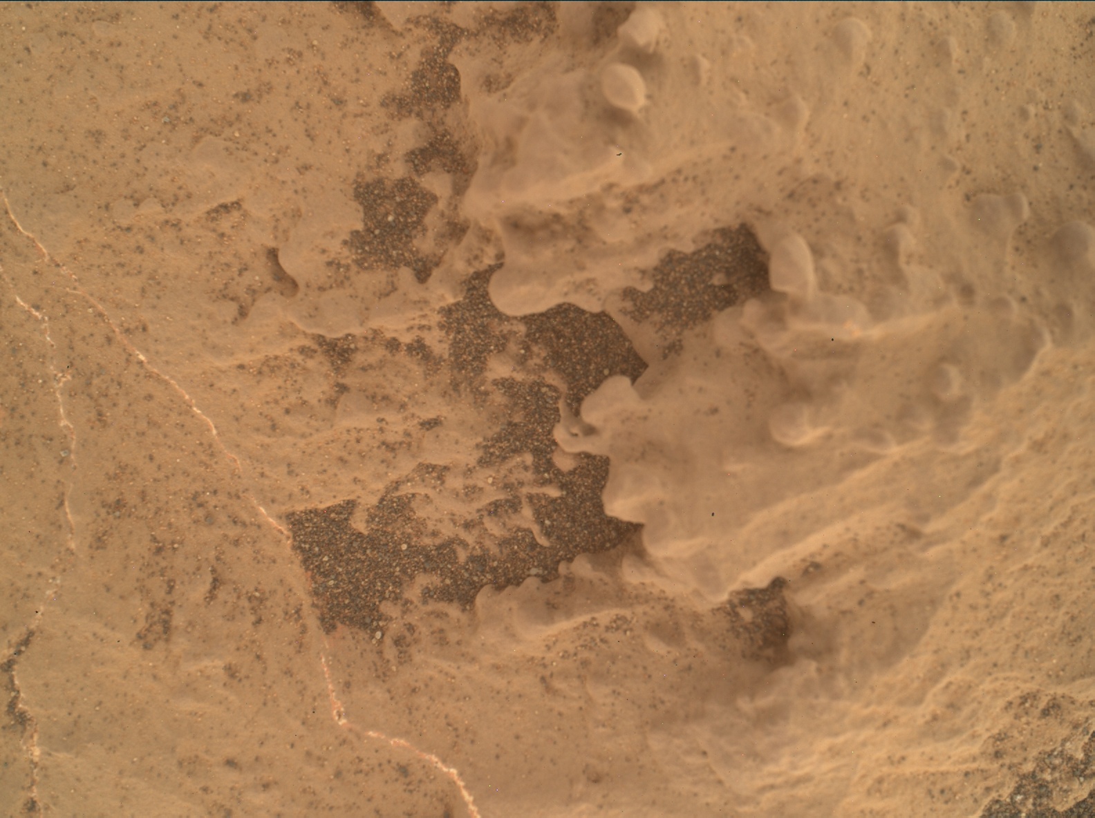 Nasa's Mars rover Curiosity acquired this image using its Mars Hand Lens Imager (MAHLI) on Sol 2014