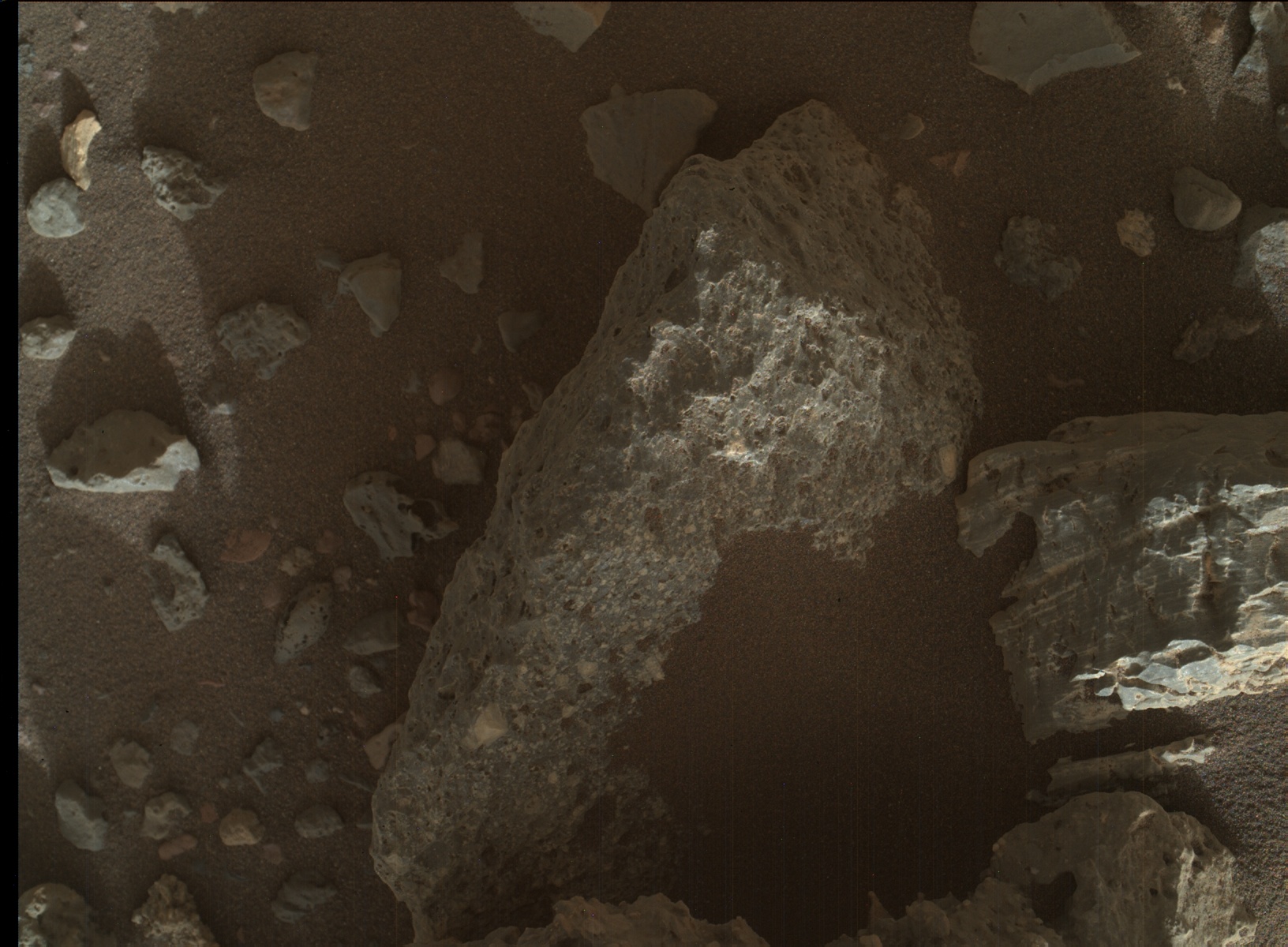 Nasa's Mars rover Curiosity acquired this image using its Mars Hand Lens Imager (MAHLI) on Sol 2018