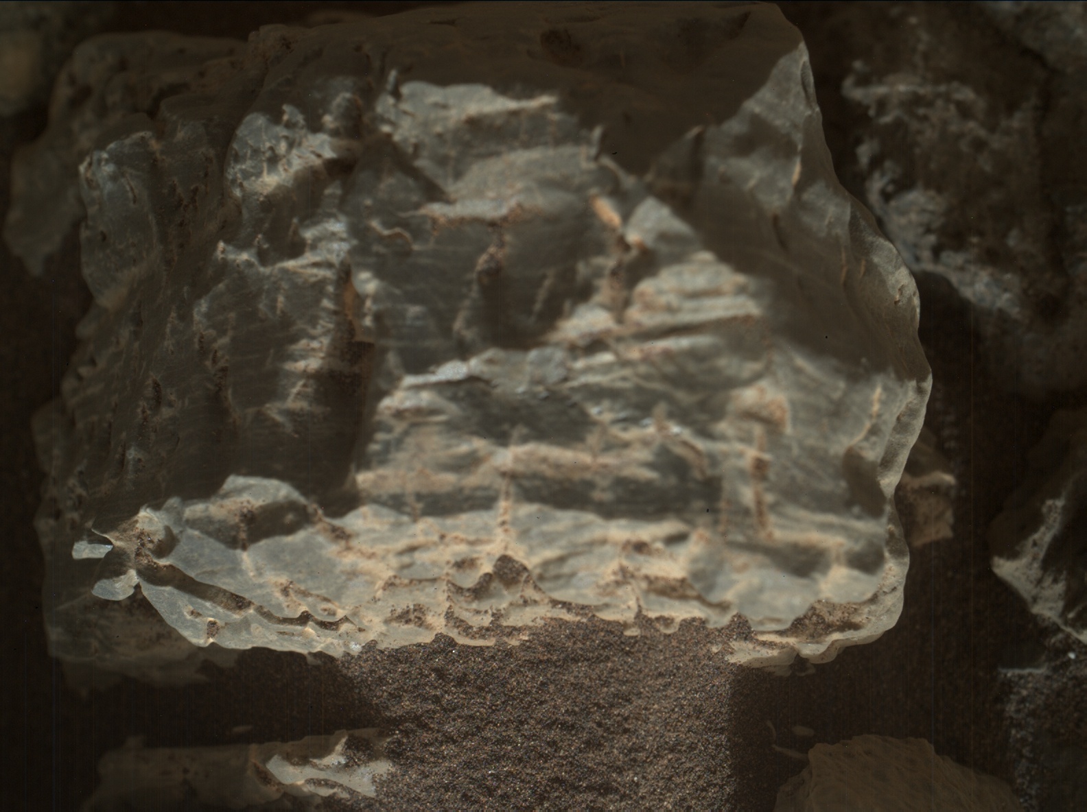 Nasa's Mars rover Curiosity acquired this image using its Mars Hand Lens Imager (MAHLI) on Sol 2019