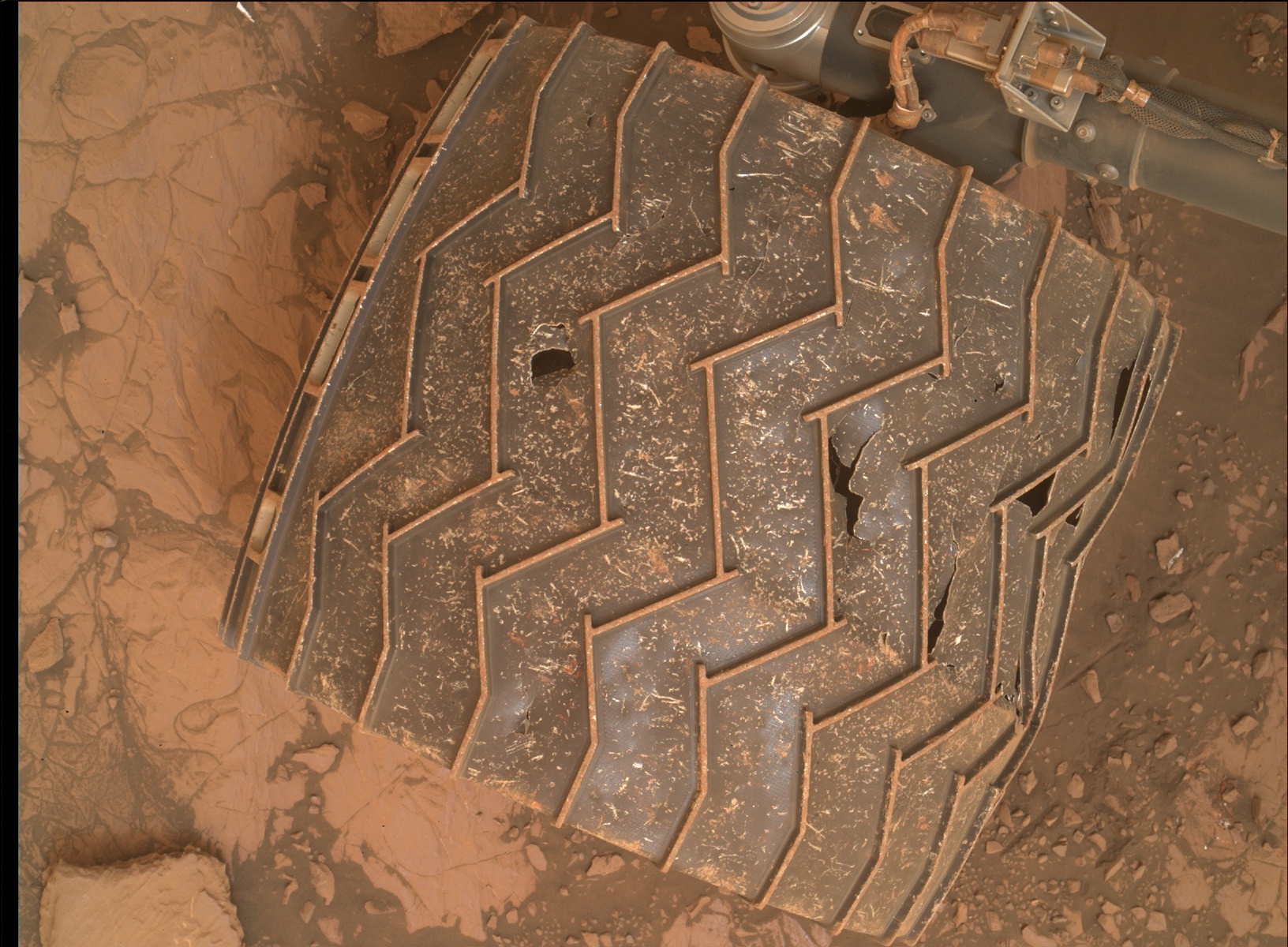 Nasa's Mars rover Curiosity acquired this image using its Mars Hand Lens Imager (MAHLI) on Sol 2115